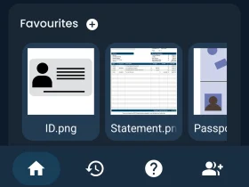 Screenshot illustrating: Add important files to favourites for easy access.