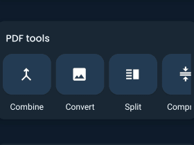 Screenshot illustrating: Scan, convert, split, and compress files with ease, locally on your device.